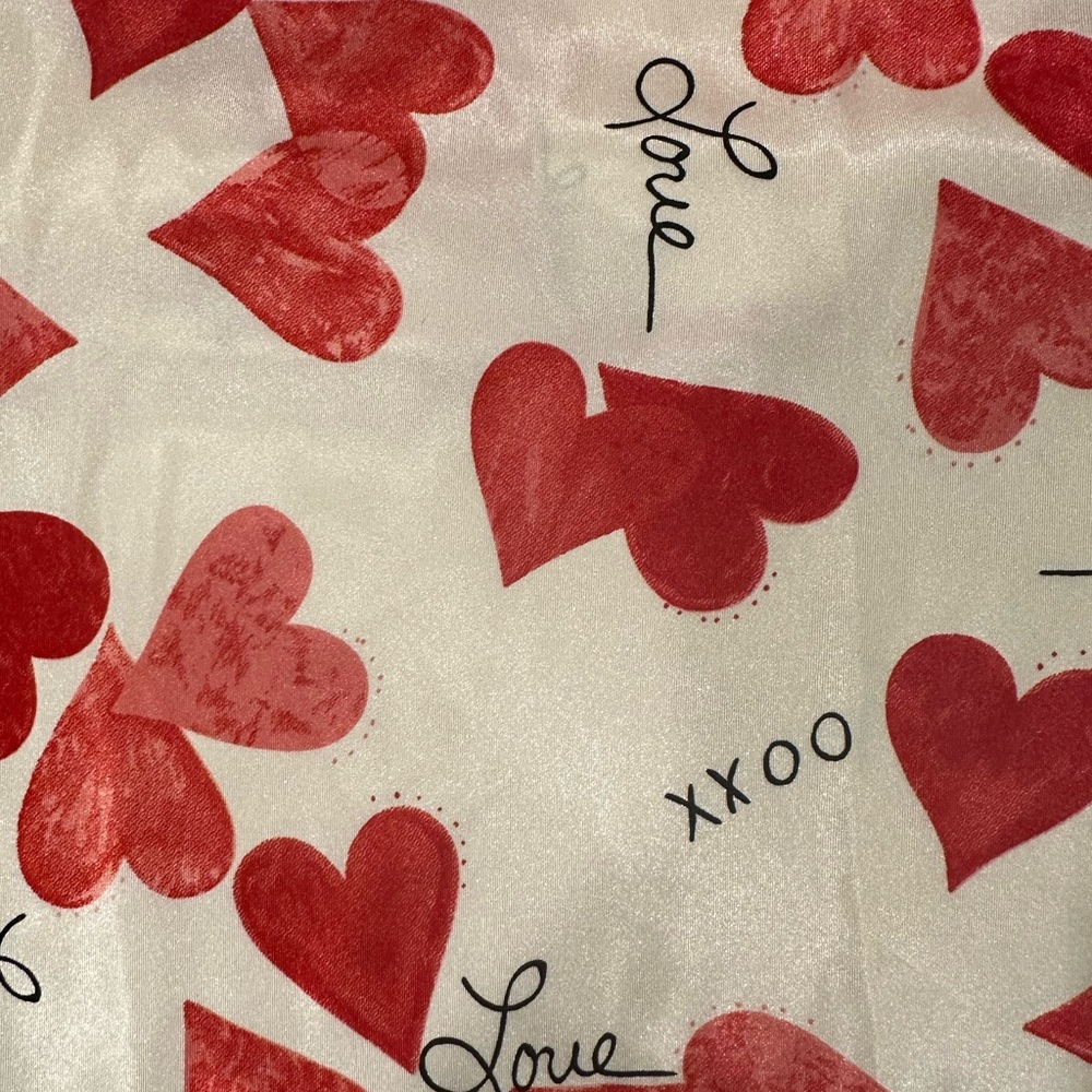 SOLD Secret Treasures Plus Lingerie Slip Dress Midi Heart XOXO Love L/XL - Picture 6 of 8